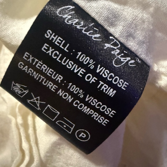 Charlie Paige Cottagecore Boho Maxi Dress Smocked Ivory Dress L / XL Romantic - Picture 7 of 7